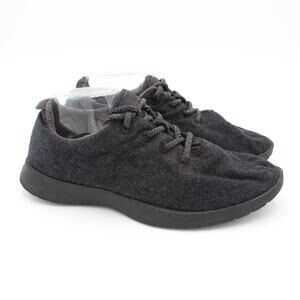 Allbirds Wool Sneakers Runners Mens 10 Black Charcoal Gray Merino Comfort Shoe